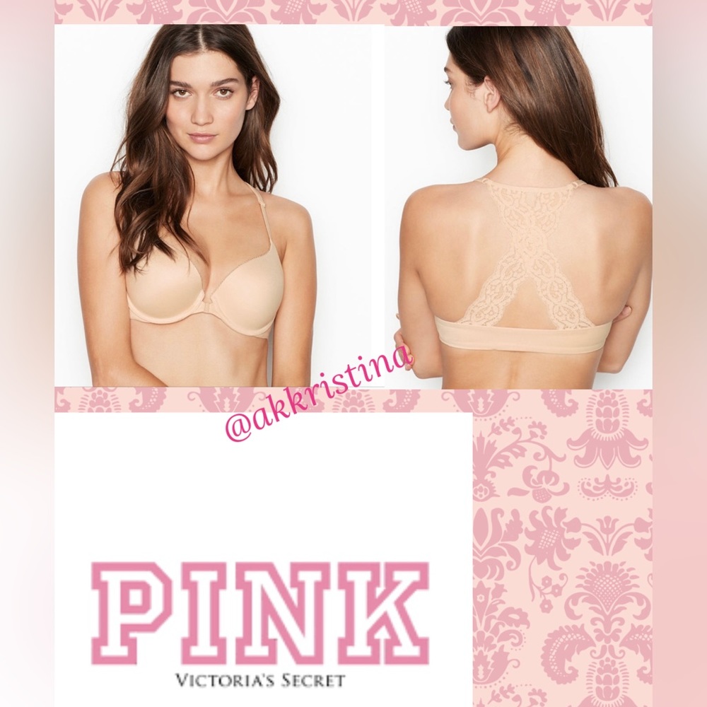 Victoria’s Secret Front Closure Lace Racerback Bra 32DD